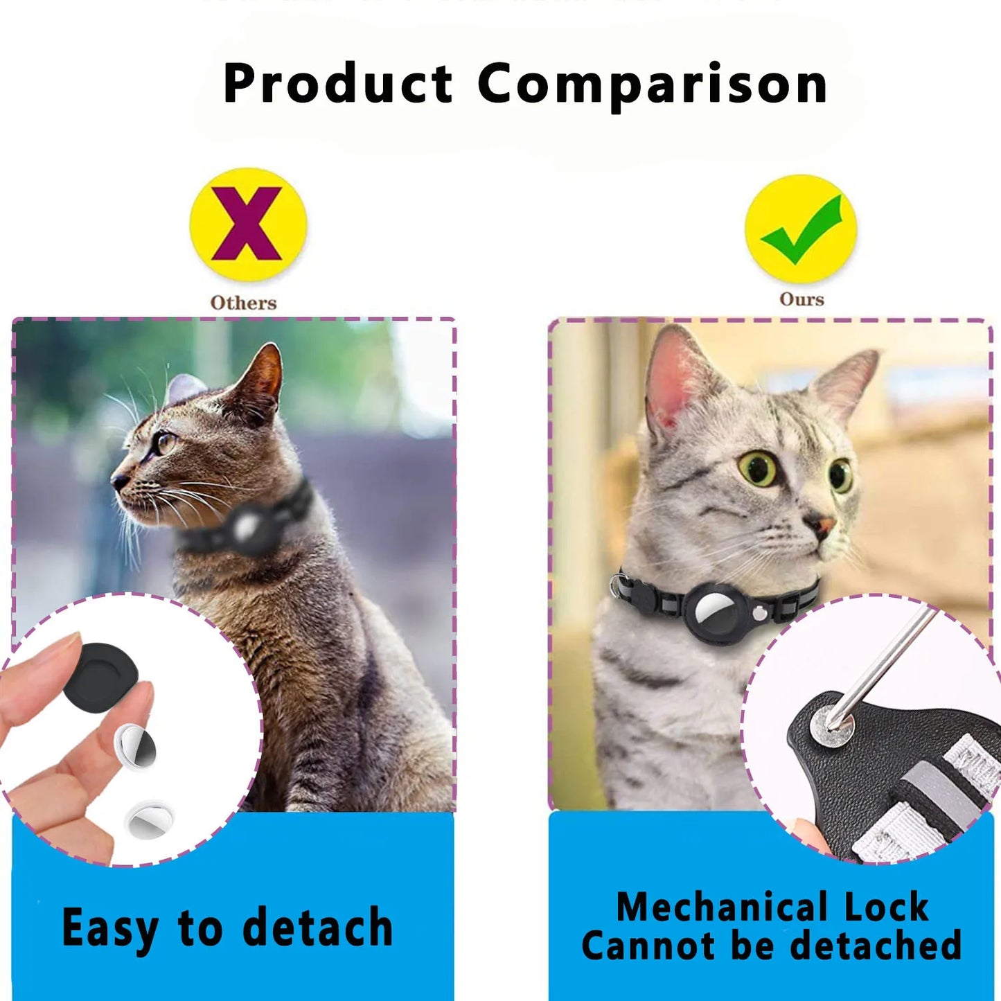 Cat Airtag Holder Collar 