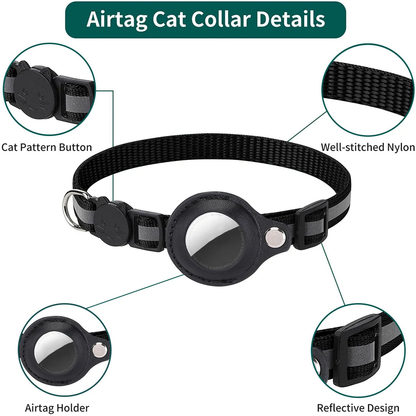 Cat Airtag Holder Collar 